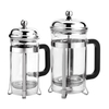 Silver Gold Color Stainless Steel French Press Type Glass Coffee Maker Teapot 08-B05