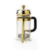 Silver Gold Color Stainless Steel French Press Type Glass Coffee Maker Teapot 08-B05