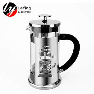 Full Capacity 2021 Newest Large PP Handle Stainless Steel Plunger Heat Resistant Glass French Press Coffee Maker