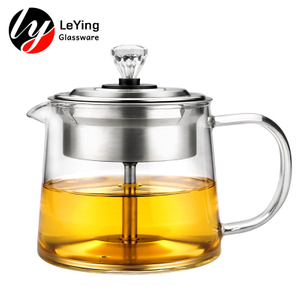 New Item High Borosilicate Glass Teapot With Stainless Steel Removable Infuser